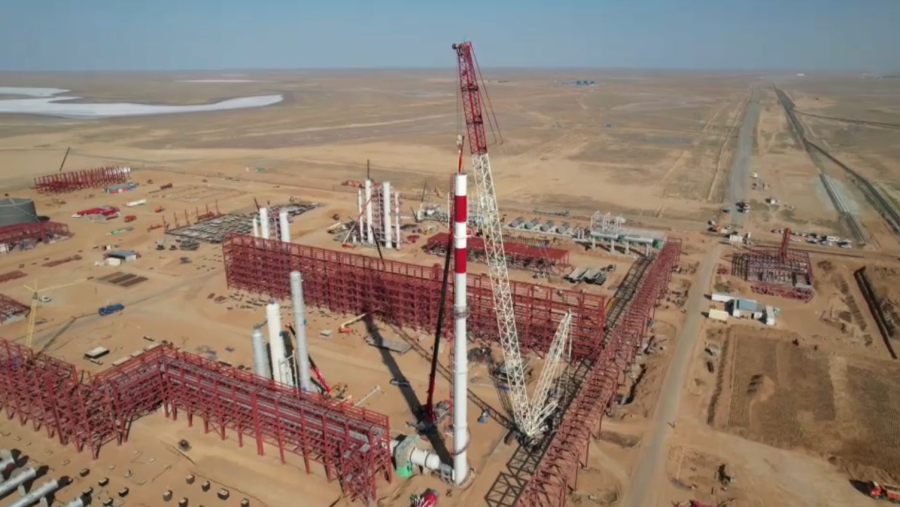 Қашаған газ өңдеу зауытының құрылысы қарқынды жүріп жатыр
