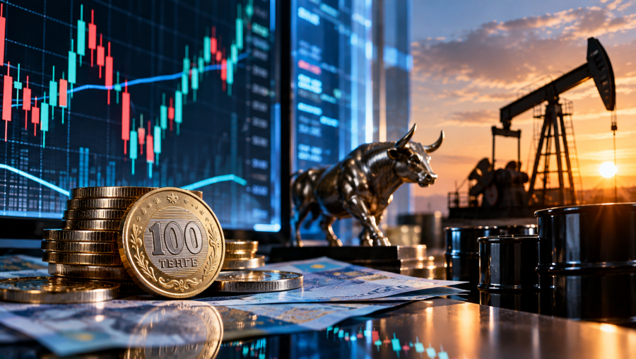 Теңге укрепился на 2,65 по итогам торгов на KASE