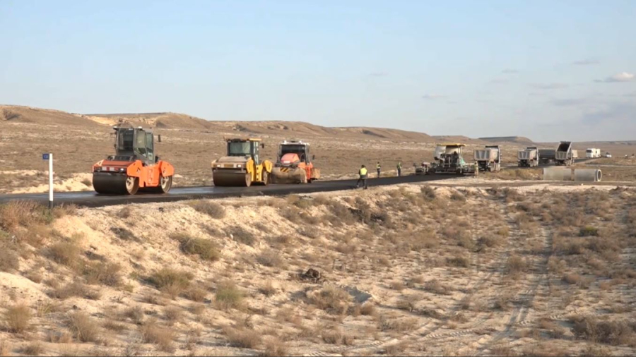Маңғыстау облысында Түрікменстанға барар жол жөнделіп жатыр