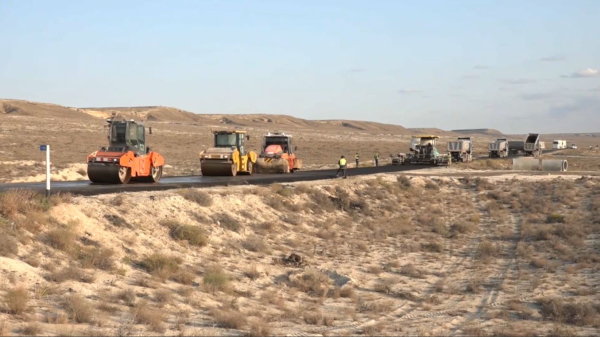 Маңғыстау облысында Түрікменстанға барар жол жөнделіп жатыр
