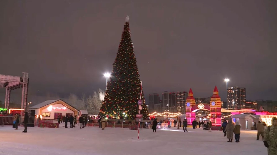40 новогодних елок одновременно зажгут в Астане