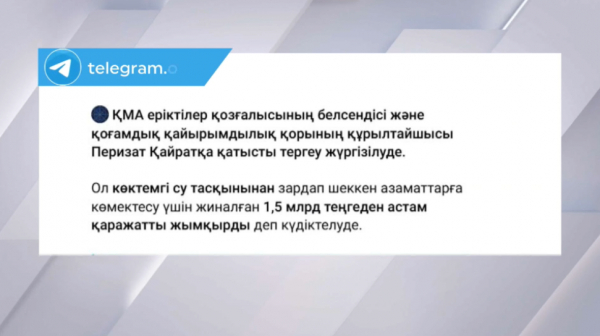 Еріктілер қозғалысының белсендісі ₸1,5 млрд жымқырды деген күдікке ілінді