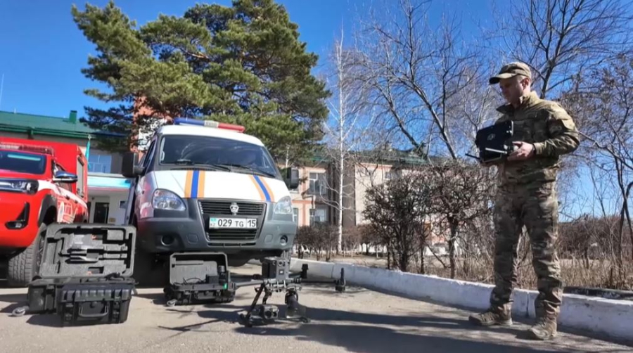Дроны помогают спасателям следить за пожарной безопасностью в СКО