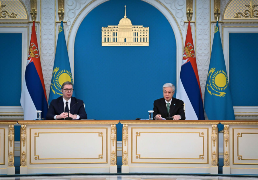 Қасым-Жомарт Тоқаев пен Александр Вучич БАҚ өкілдерінің алдында сөз сөйледі 