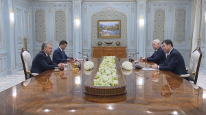 Председатель Мажилиса РК встретился с президентом Узбекистана
