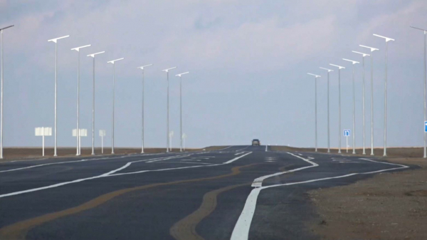 «Қызылорда – Жезқазған» жолының 151 шақырымына асфальт төселді