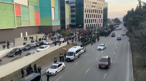 В Тбилиси протестующие попытались заблокировать главные дороги столицы