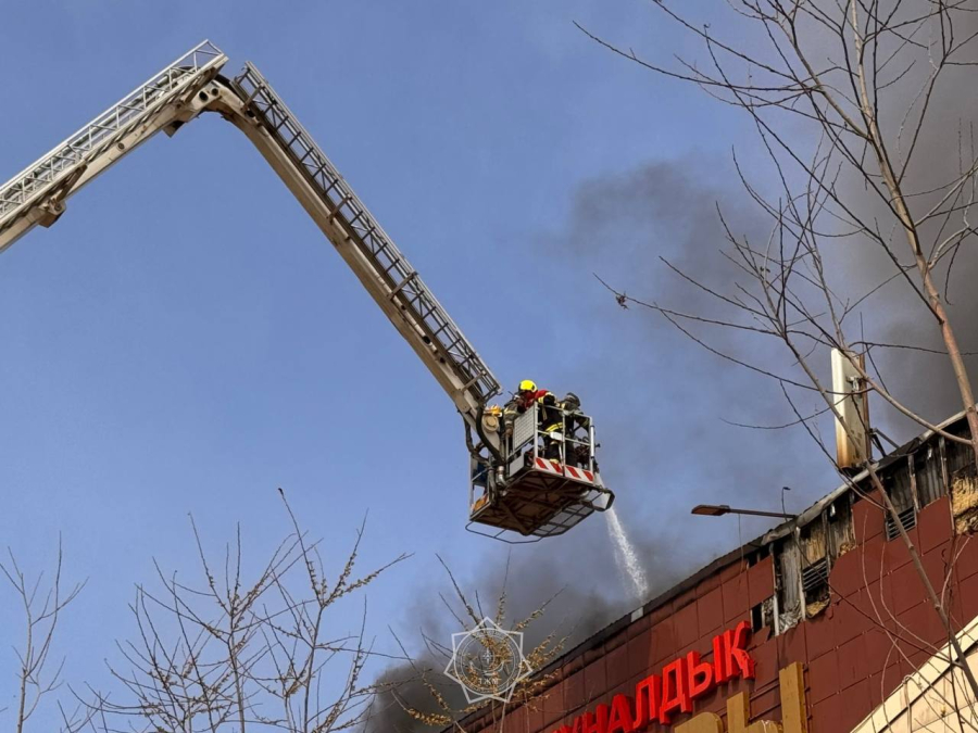 Пожар в торговом центре «Шапагат» ликвидирован