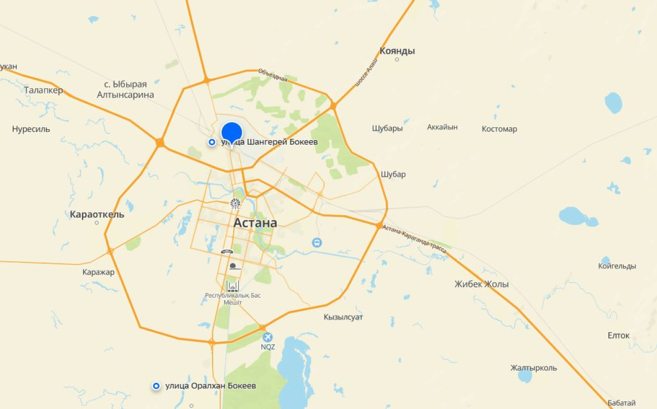 Астанада Ш.Бөкеев көшесі жөндеу жұмысына байланысты ішінара жабылады