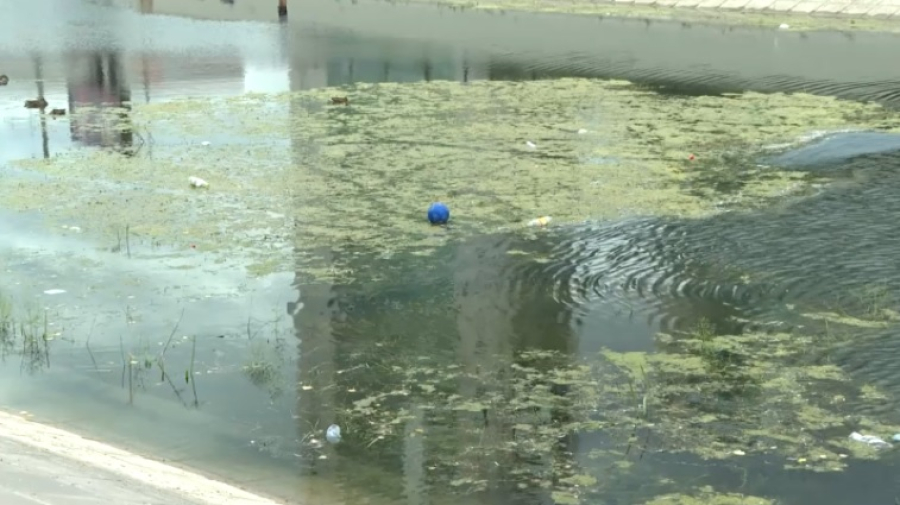 Река в центре Актобе превращается в болото