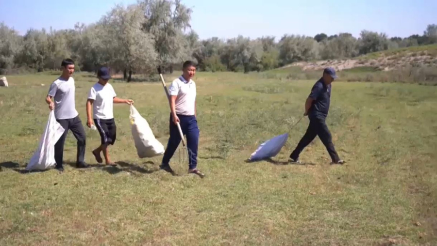 Талас өзенінің жағалауы қоқыстан тазартылды