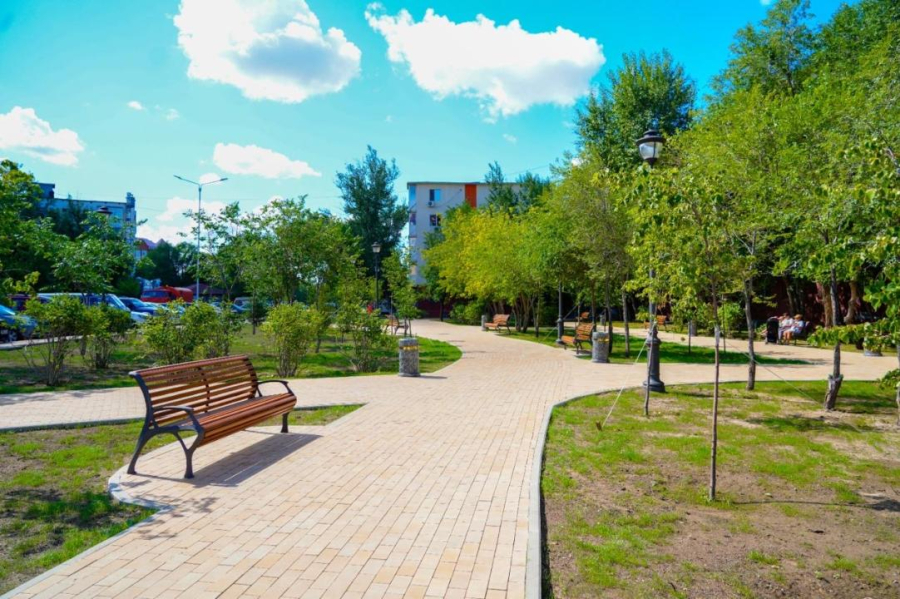 Новый сквер появился на месте пустыря в Астане