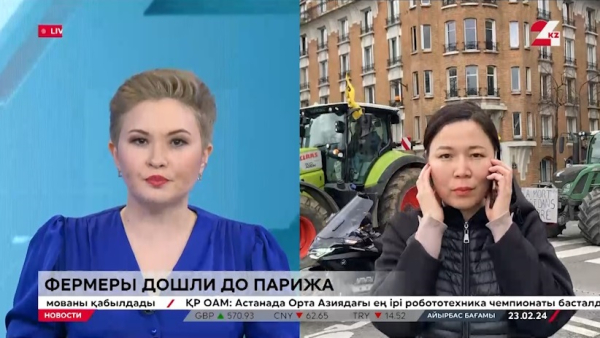 Протестующие фермеры на тракторах въехали в Париж