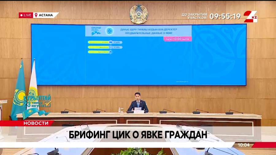 Брифинг ЦИК о явке граждан. 10:00