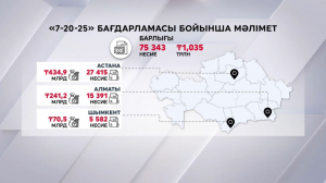 «7-20-25» бағдарламасы бойынша 75 мыңнан астам несие берілді