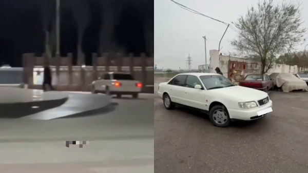 Водитель Audi устроил гонки в парке Тараза