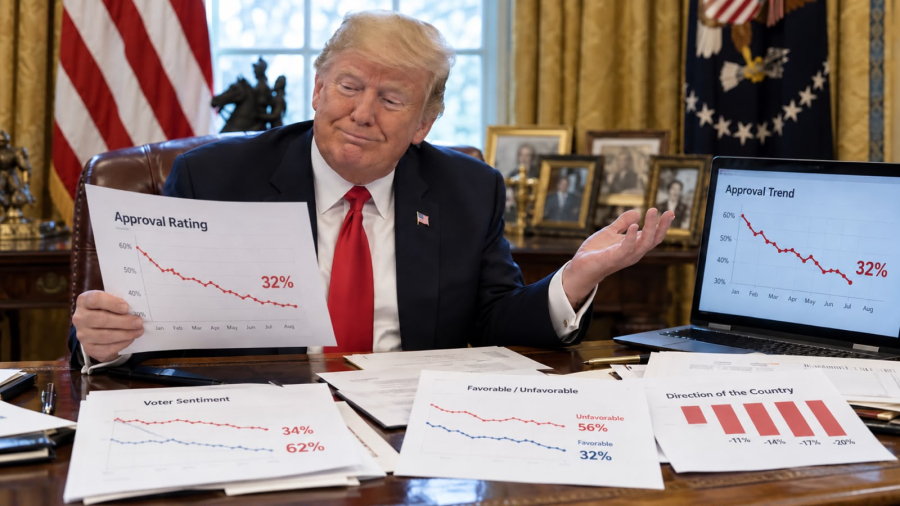 Рейтинг одобрения Трампа снизился до минимума за время его президентства