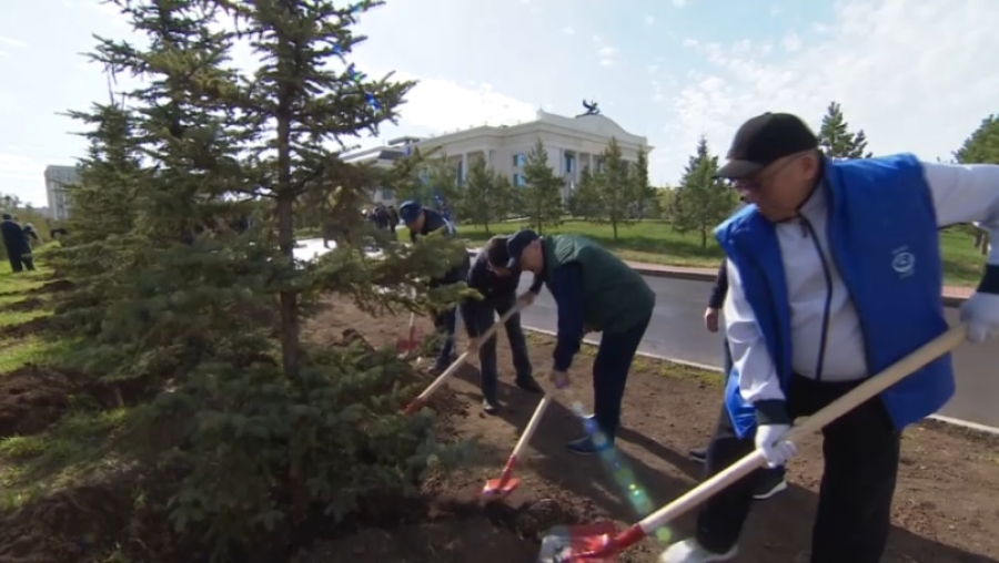 Мажилисмены вышли на общегородской субботник
