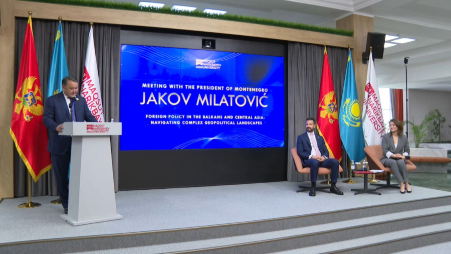 Черногория президенті Я.Милатович студенттерге дәріс оқыды