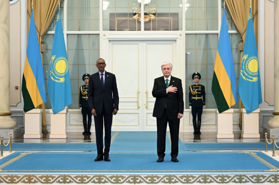 Торжественная церемония встречи Президента Руанды в Акорде