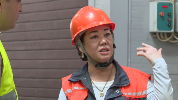 Алып кранды ұршықша үйірген арулар