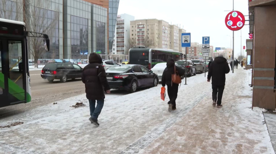 Арқада ат құлағы көрінбейтін ақ түтек боран соғып тұр