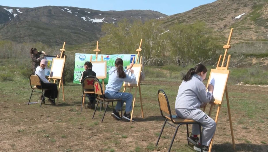 Ұлытау ауылында ерекше экологиялық сабақ өтті