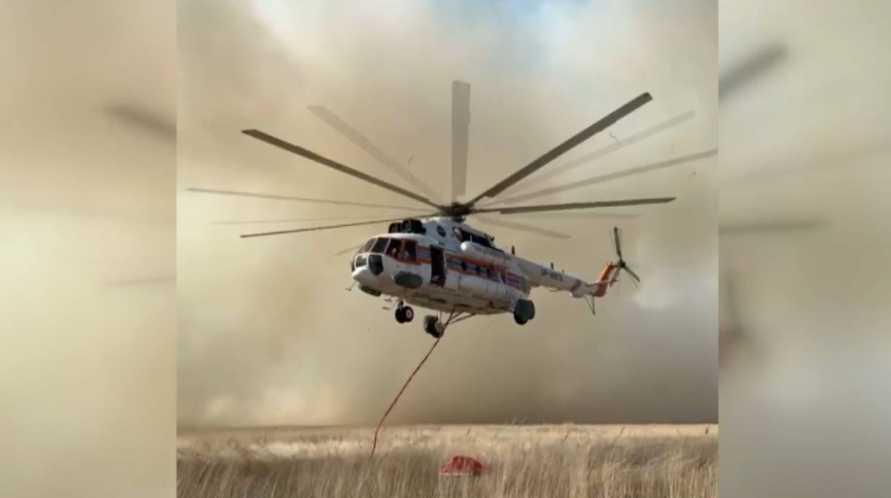 Камыш снова горит в Атырау