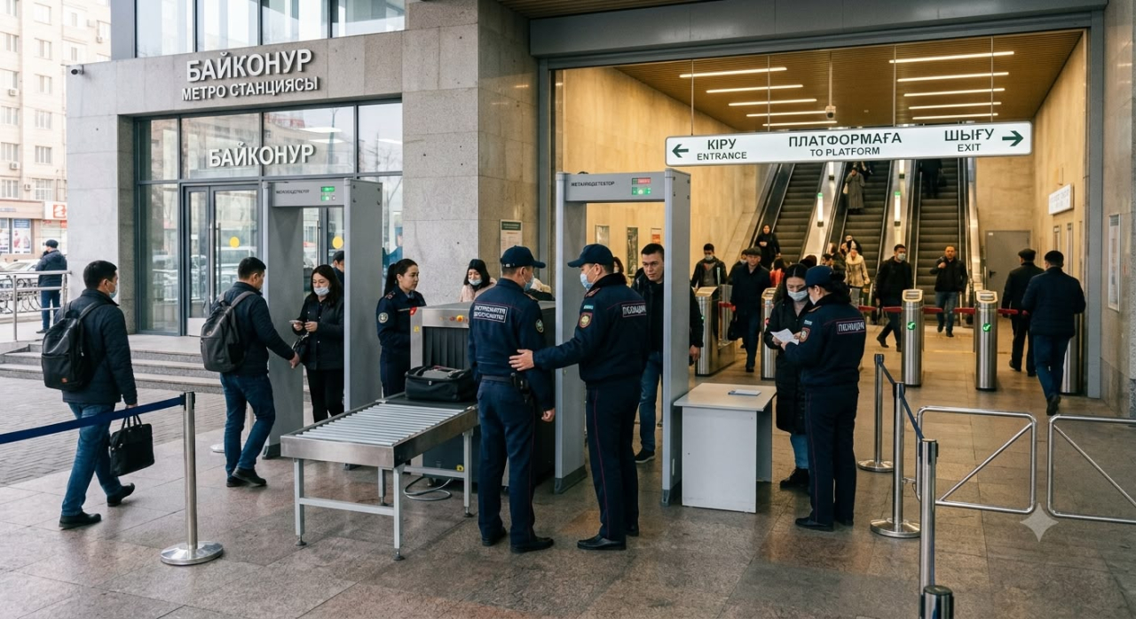 Опасный багаж: более 300 запрещенных предметов обнаружили в метро Алматы