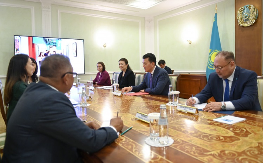 Государственный советник РК встретился с региональным директором ЮНИСЕФ