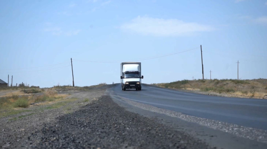 Түркістан облысында жаңадан салынған жол бүлінді