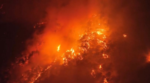 Крупный лесной пожар продолжают тушить в Южной Корее