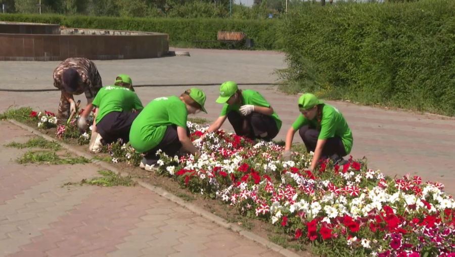 Курчатовта алты мыңнан астам көшет егілді