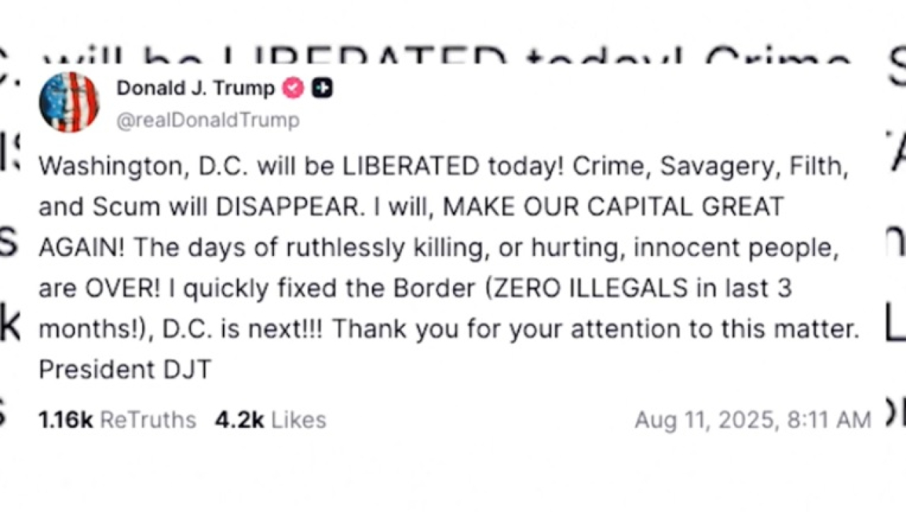 Полиция Вашингтона переведена под федеральный контроль