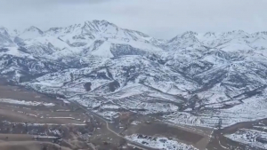 Запасы снега в горах Южного Казахстана ниже нормы