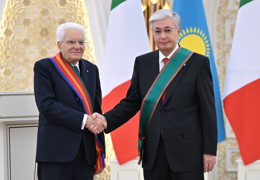 С. Маттарелла Қ. Тоқаевқа «Италия Республикасына сіңірген еңбегі үшін» орденін тапсырды