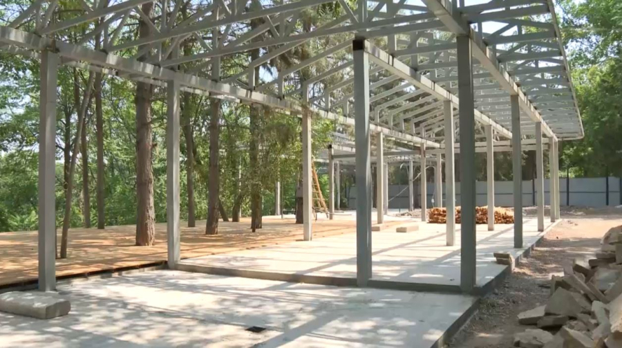 Библиотеку и шахматный клуб начали строить в дендропарке Шымкента