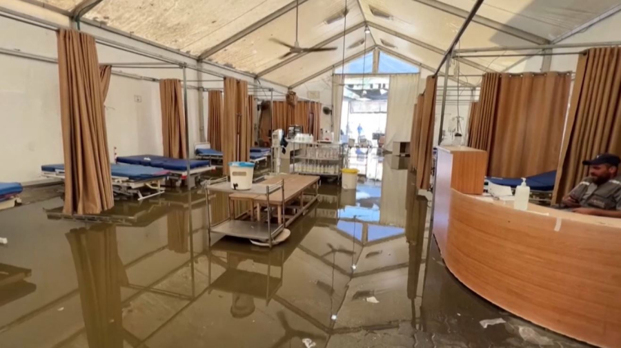 Газада жедел жәрдем бөлімі су астында қалды