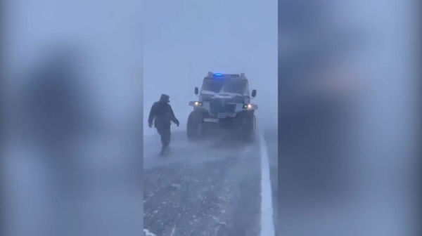 Ақтөбеде боран бәсеңдеді