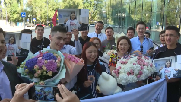 В Алматы встретили призёров летней Олимпиады