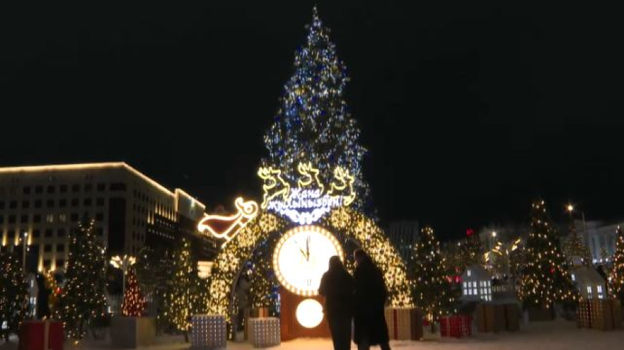 Как украсили Астану к Новому году