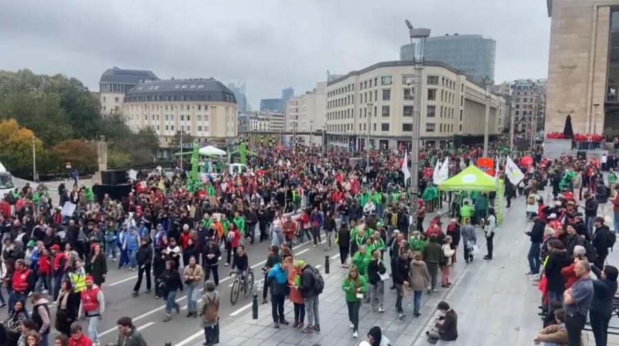 Забастовка парализовала Бельгию