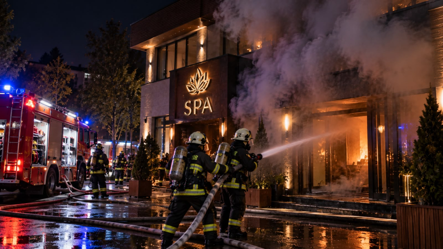 Пожар охватил парилку в SPA-центре Алматы