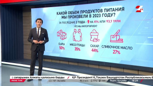 Сколько продуктов питания произвели в Казахстане за 2023 год