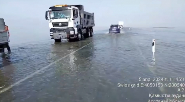 Қостанай облысында республикалық маңызы бар тас жолды су басты