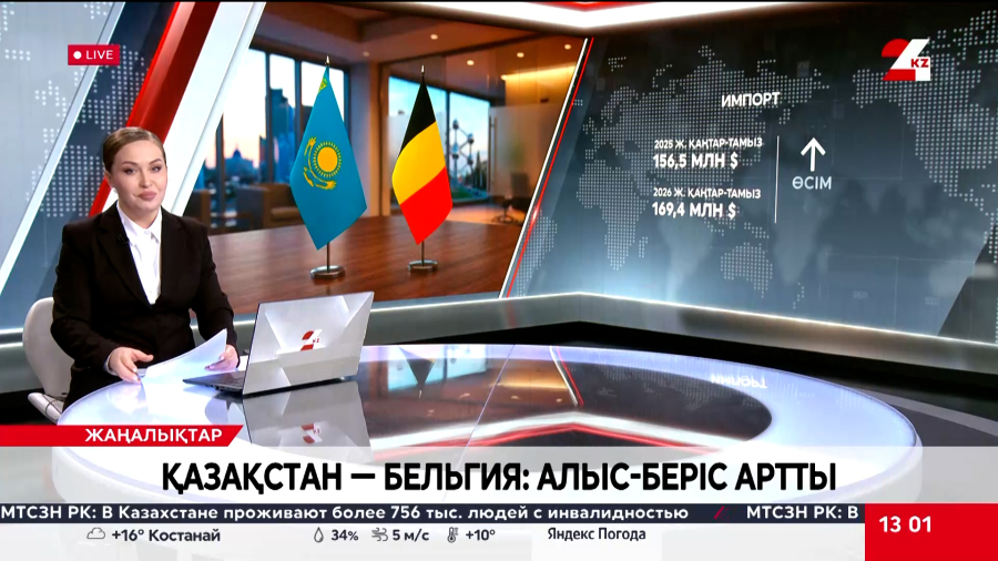 Қазақстан-Бельгия арасындағы сауда айналымы өсті