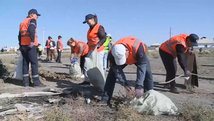 Экоакцию организовали железнодорожники Туркестана