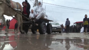Сильный дождь затопил город Рафах на юге cектора Газа
