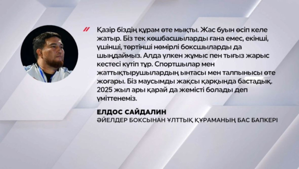 Елдос Сайдалин: Қазір біздің құрам өте мықты