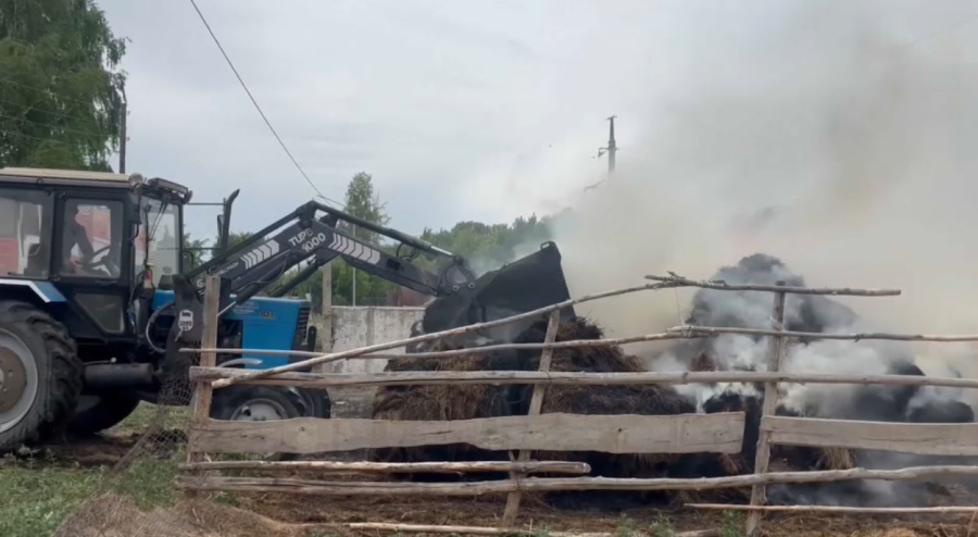 ШҚО-да электр желісінің маңында 300 тонна шөп өртенді
